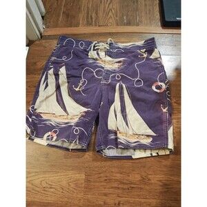 Polo Ralph Lauren Swim Trunks Mens Large Sailboats Nautical Ocean Board Shorts
